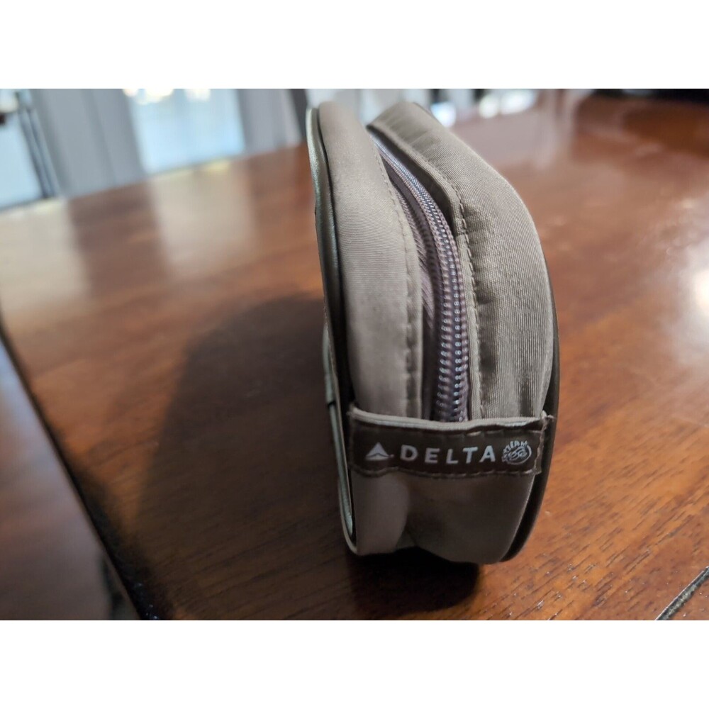 Delta Airlines Skyteam In Flight Zippered Case Travel Bag Case Toiletry EMPTY